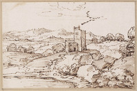 K V 032
          <br/>
          Verlaten toren in een landschap met een vlucht vogels
          <br/>
          <em>Onofri, Crescenzio (1634-1714) - toegeschreven aan</em>